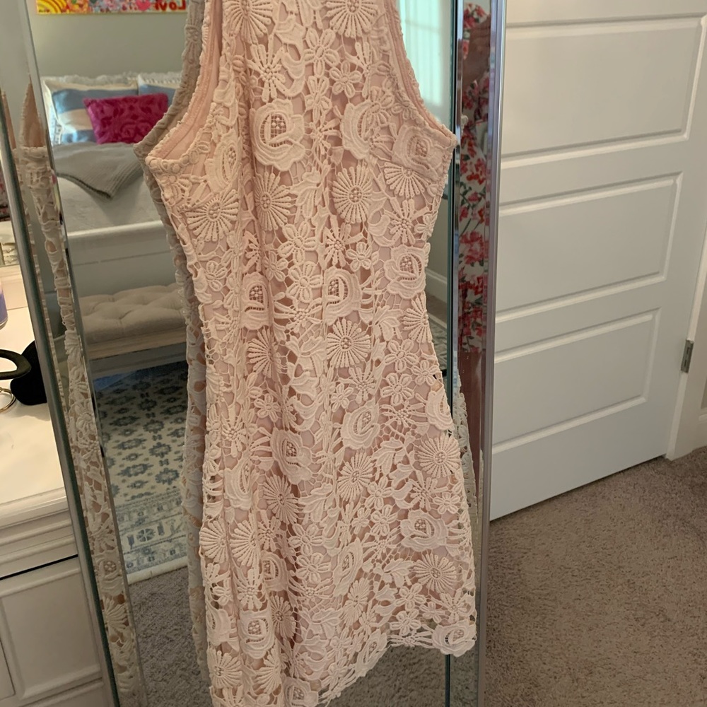 Lulus light pink floral dress!